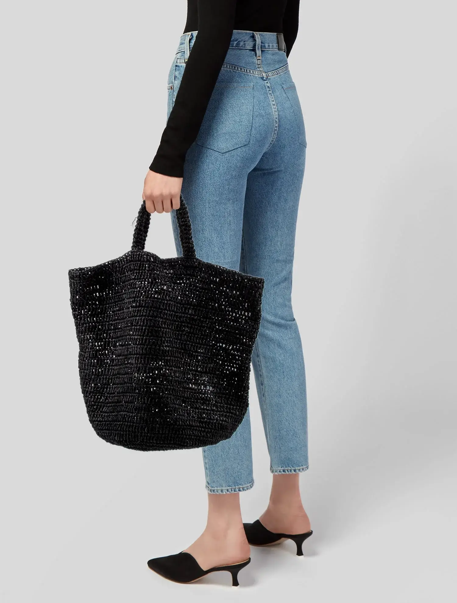 Jenni Kayne straw raffia tote bag