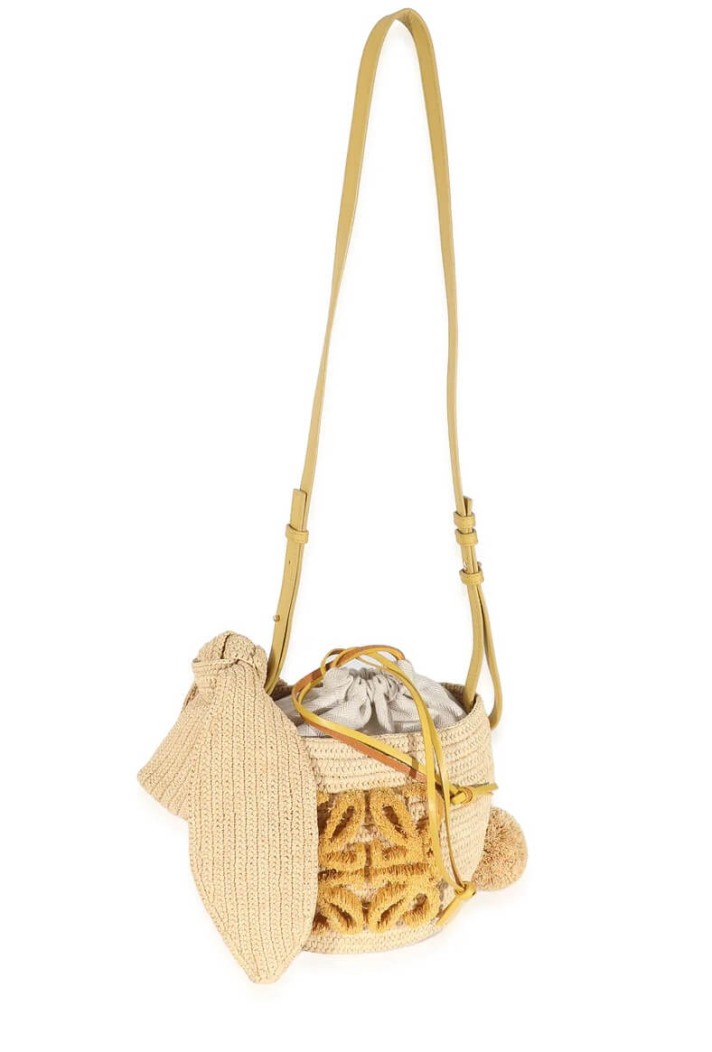 Loewe raffia bucket bag