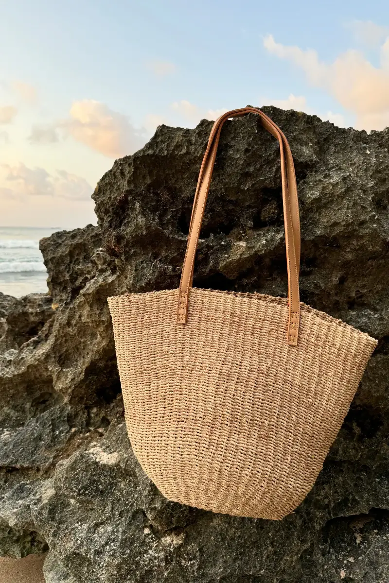 Maurie & Eve rattan raffia basket bag