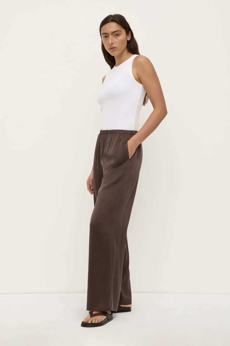 Assembly Label brown silk pants