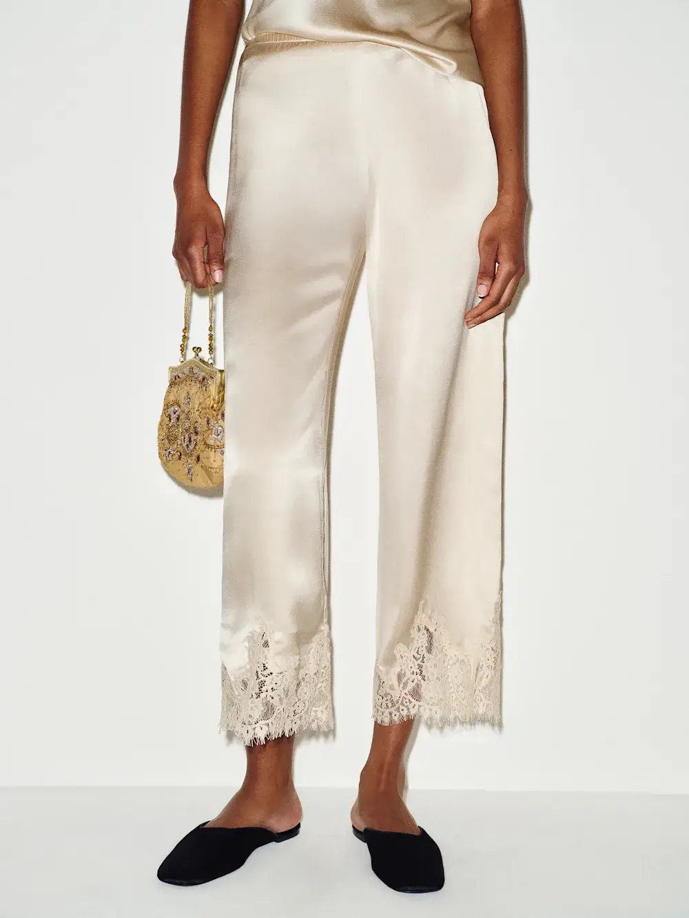 Reformation carolina silk lace pants