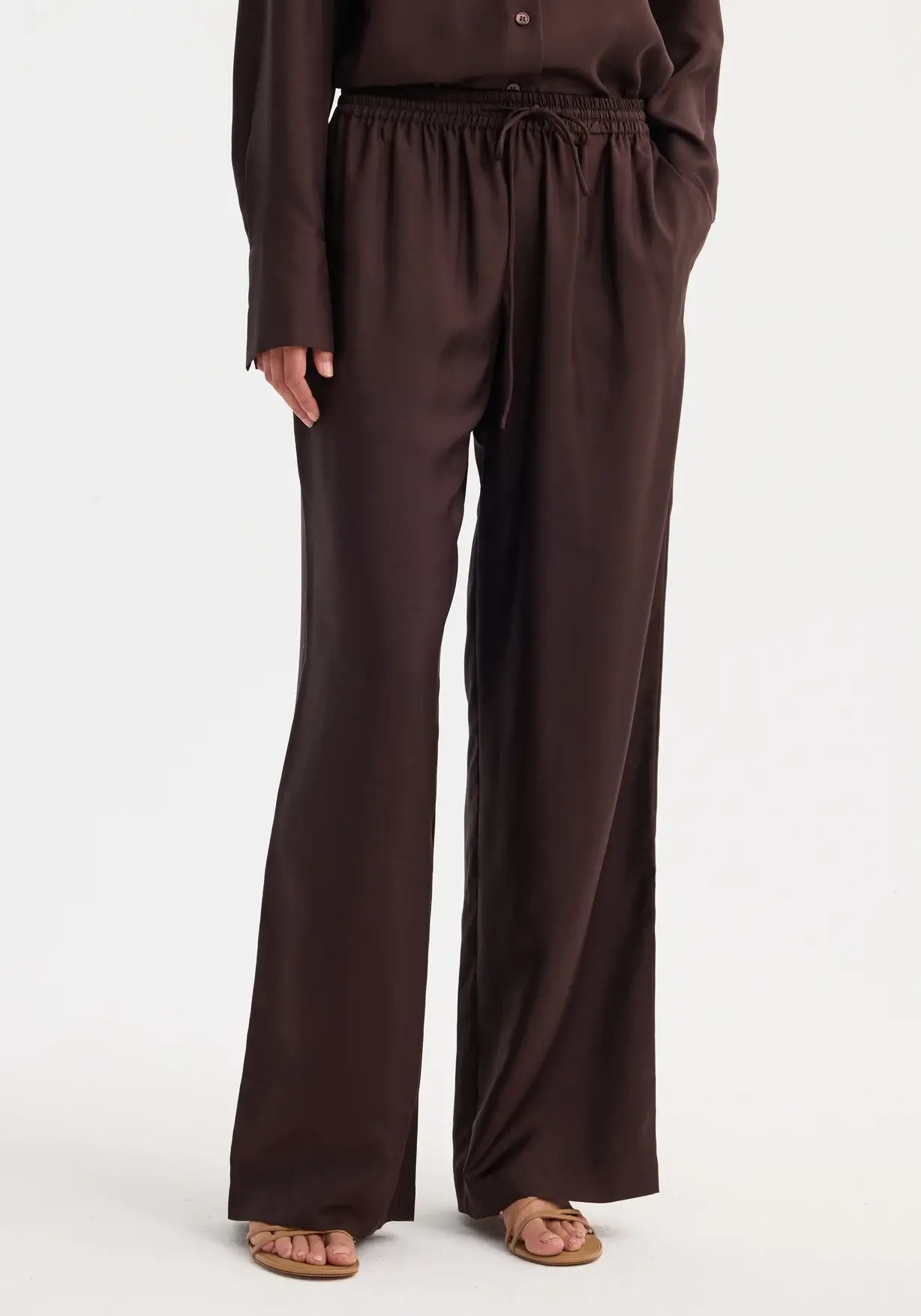Rohe brown silk pants