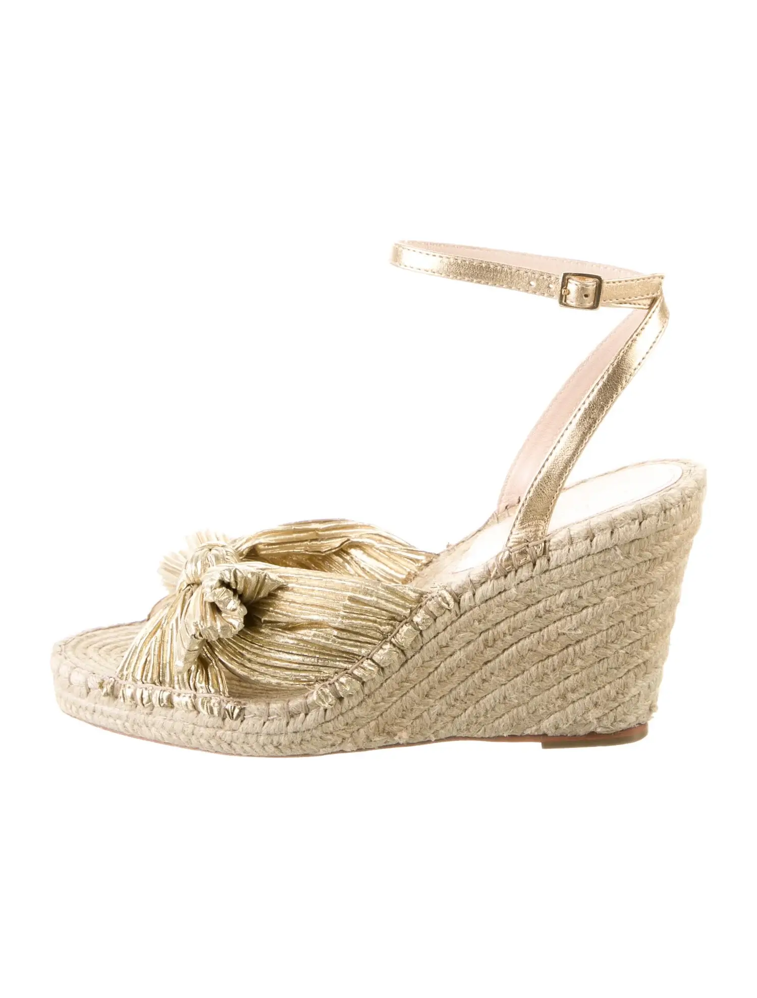 Loeffler Randall gold espadrilles Sandals