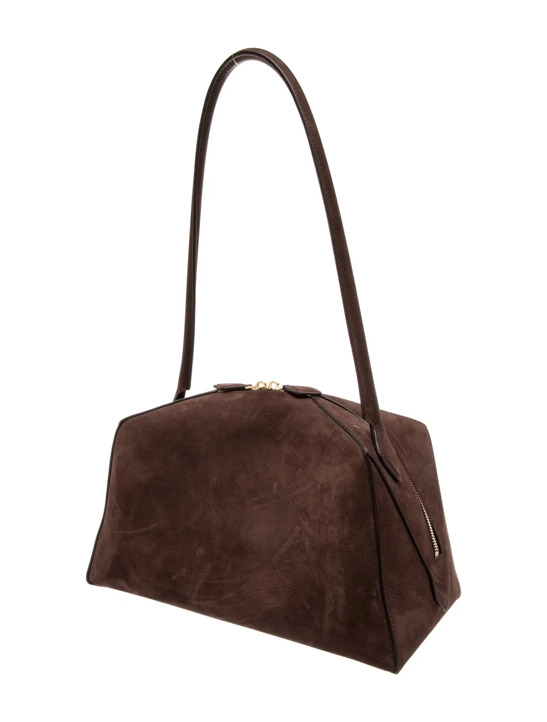 Alaia Suede le bouledogue shoulder bag