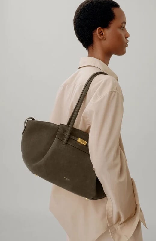 DeMellier the brooklyn suede shoulder bag