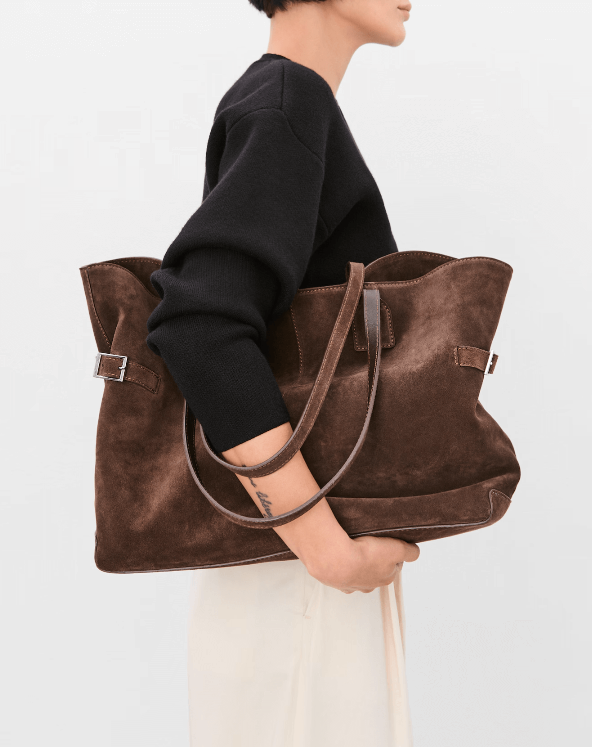 Flattered Lesley suede tote bag