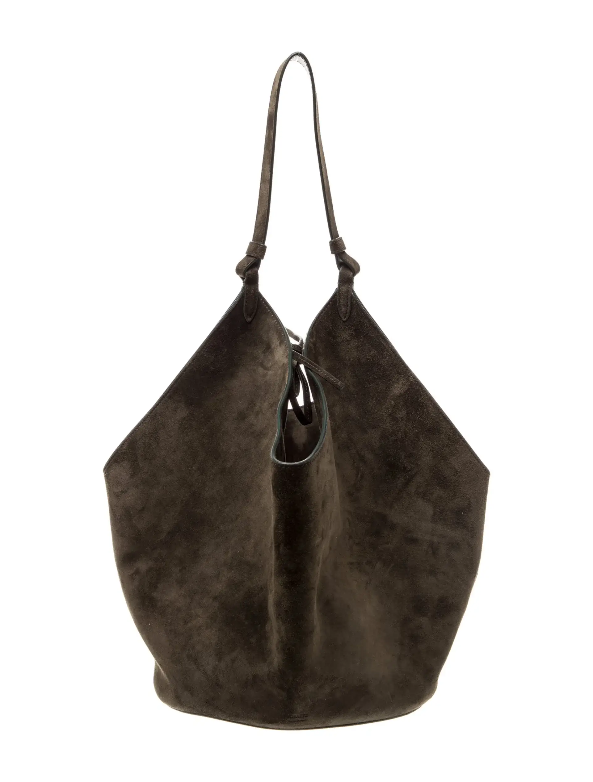 Khaite suede lotus bag medium