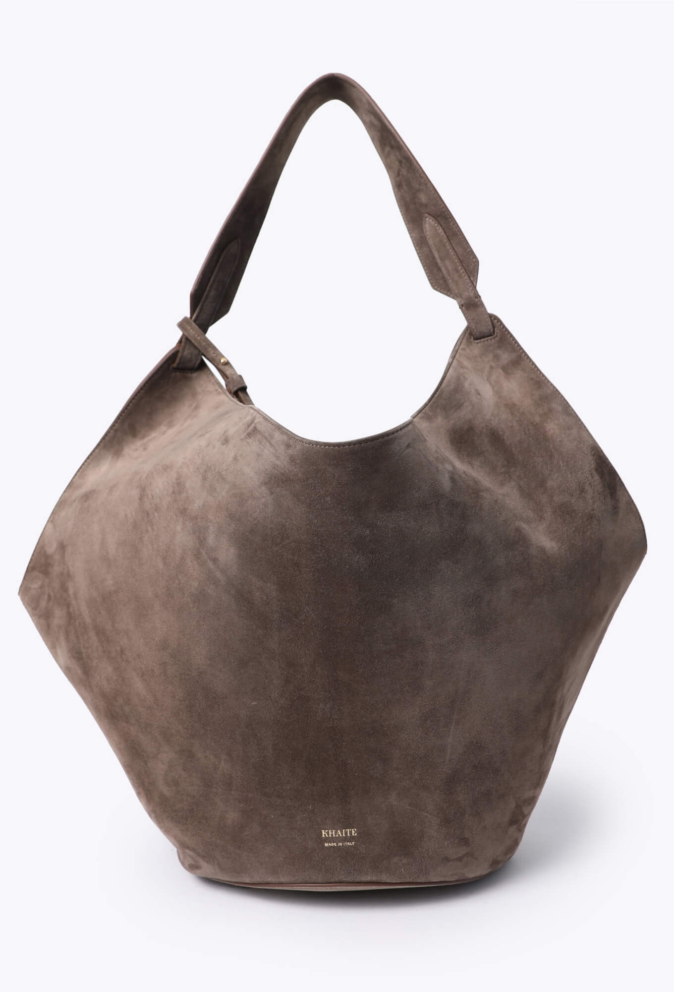 Khaite suede medium lotus bag