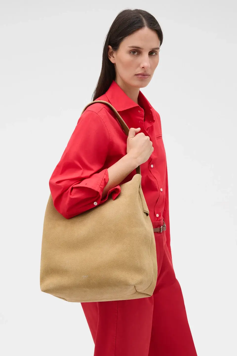 Oroton alba suede hobo bag