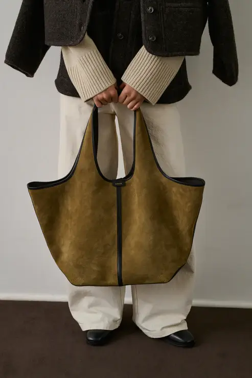 Souer suede douce tote bag