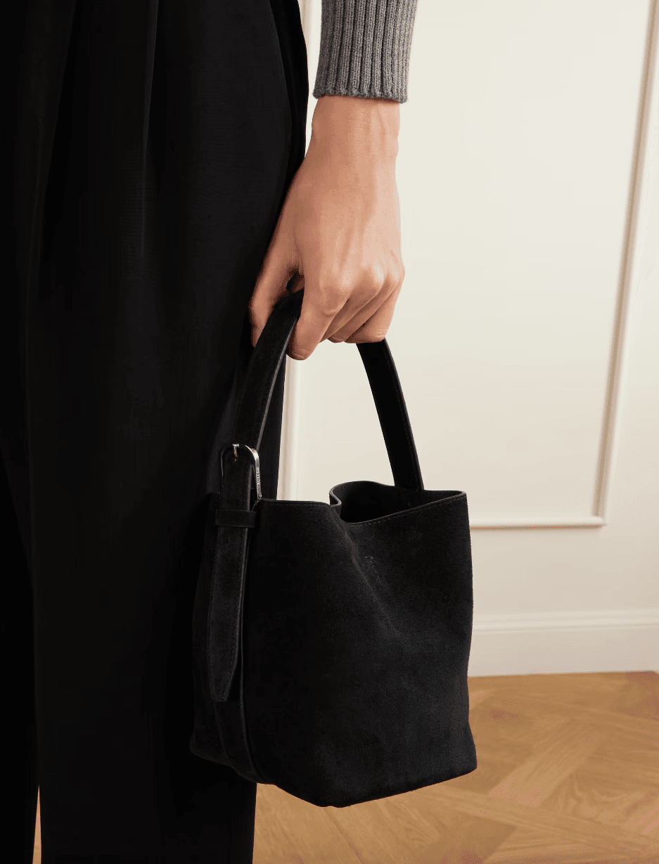 Toteme mini belted suede tote bag