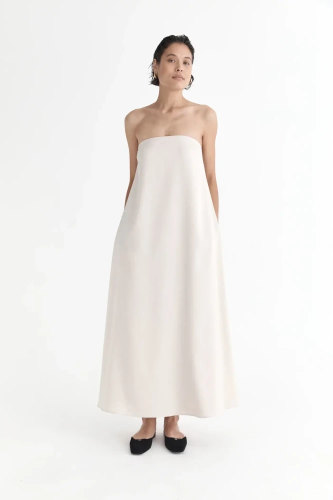 Solaqua white strapless maxi dress
