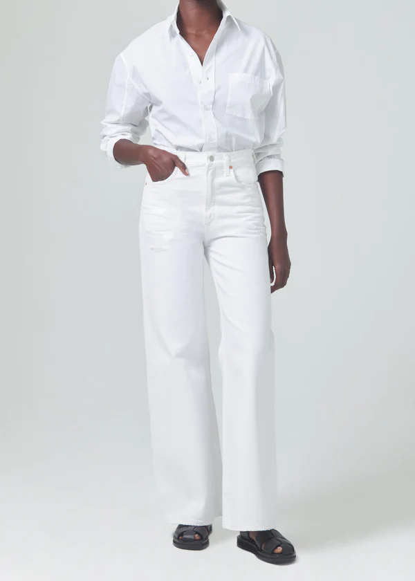 Citizens of Humanity Annina High Rise Wide leg Off White Jeans