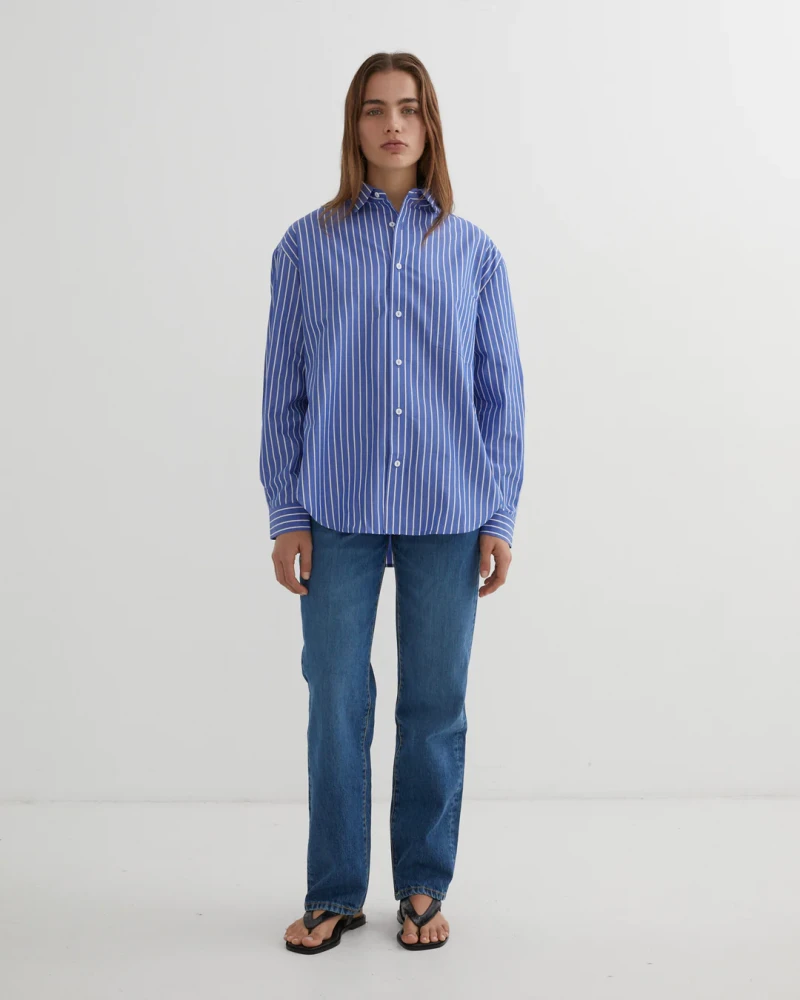 My Chameleon pinstripe shirt and jeans