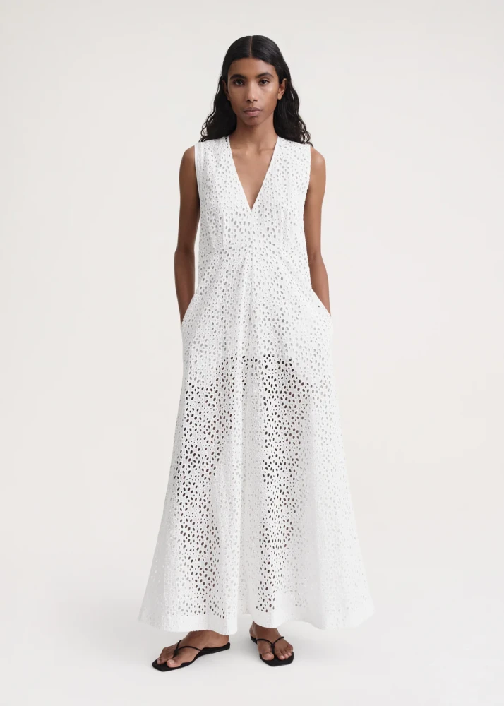 Toteme Broderie anglaise white maxi dress
