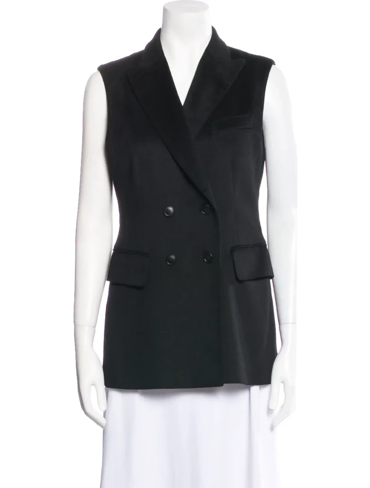 MaxMara black double breasted vest