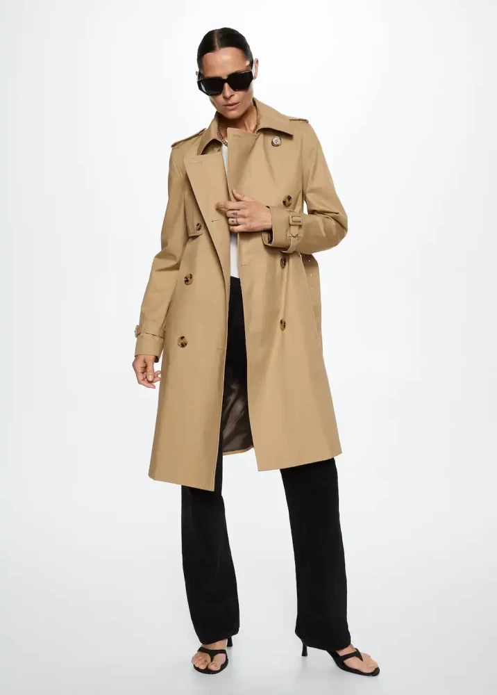 MNG Cotton Classic Trench Coat
