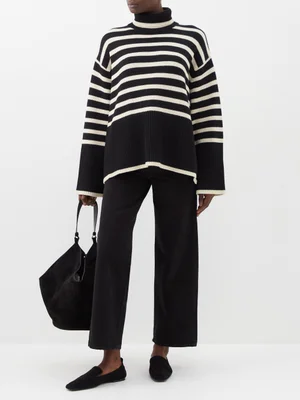TOTEME Striped roll-neck wool-blend sweater from Matchesfashion