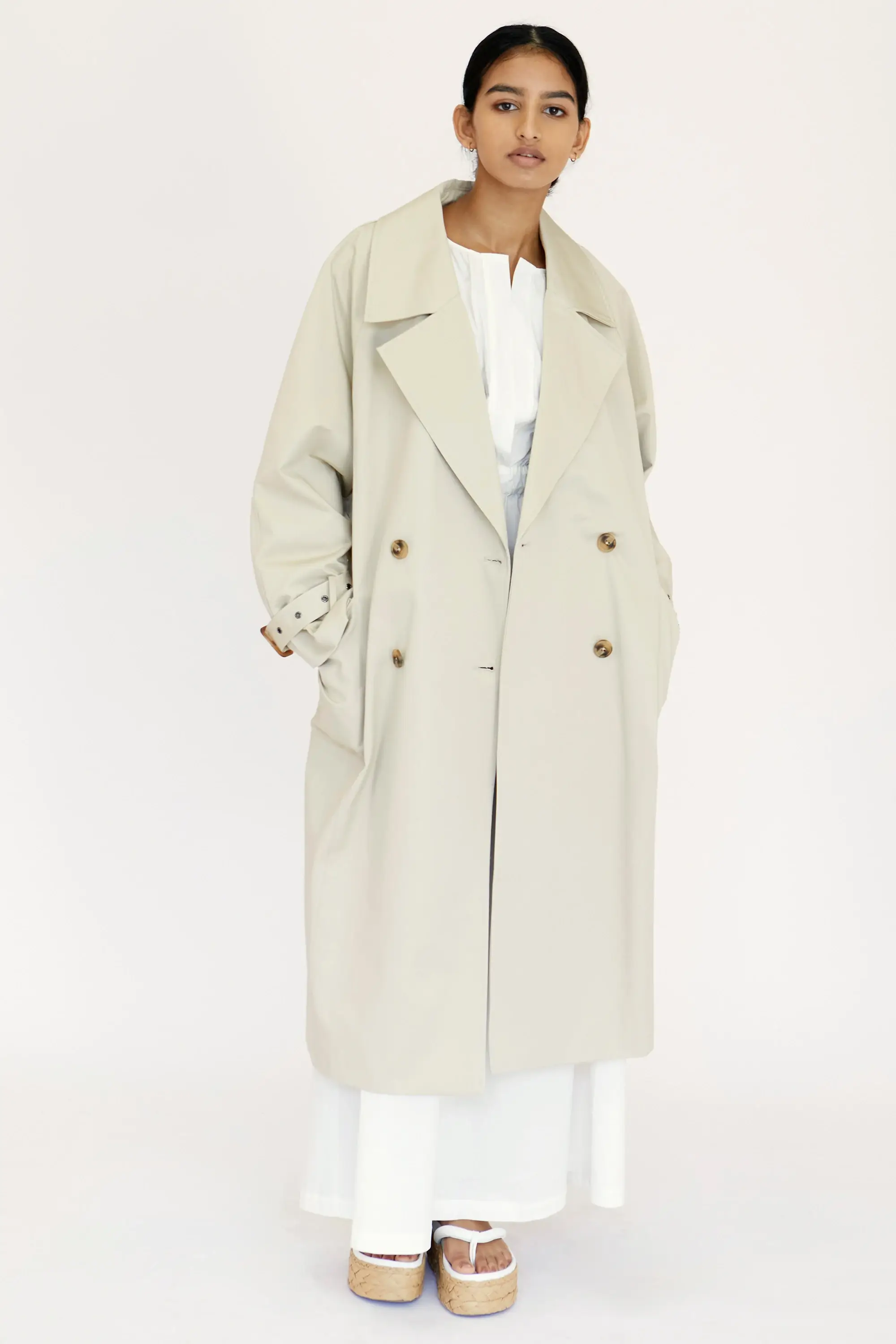 Third Form New Order Trench Coat in Oat