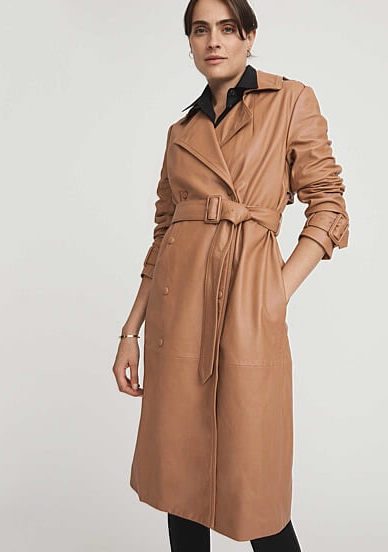 Witchery Leather Trench Coat
