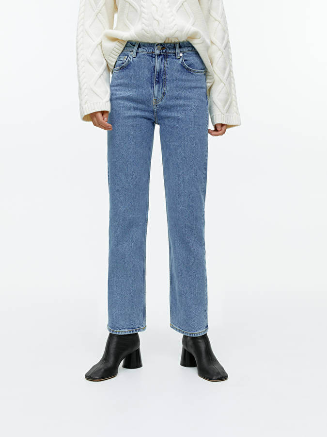 Arket straight leg cropped jeans