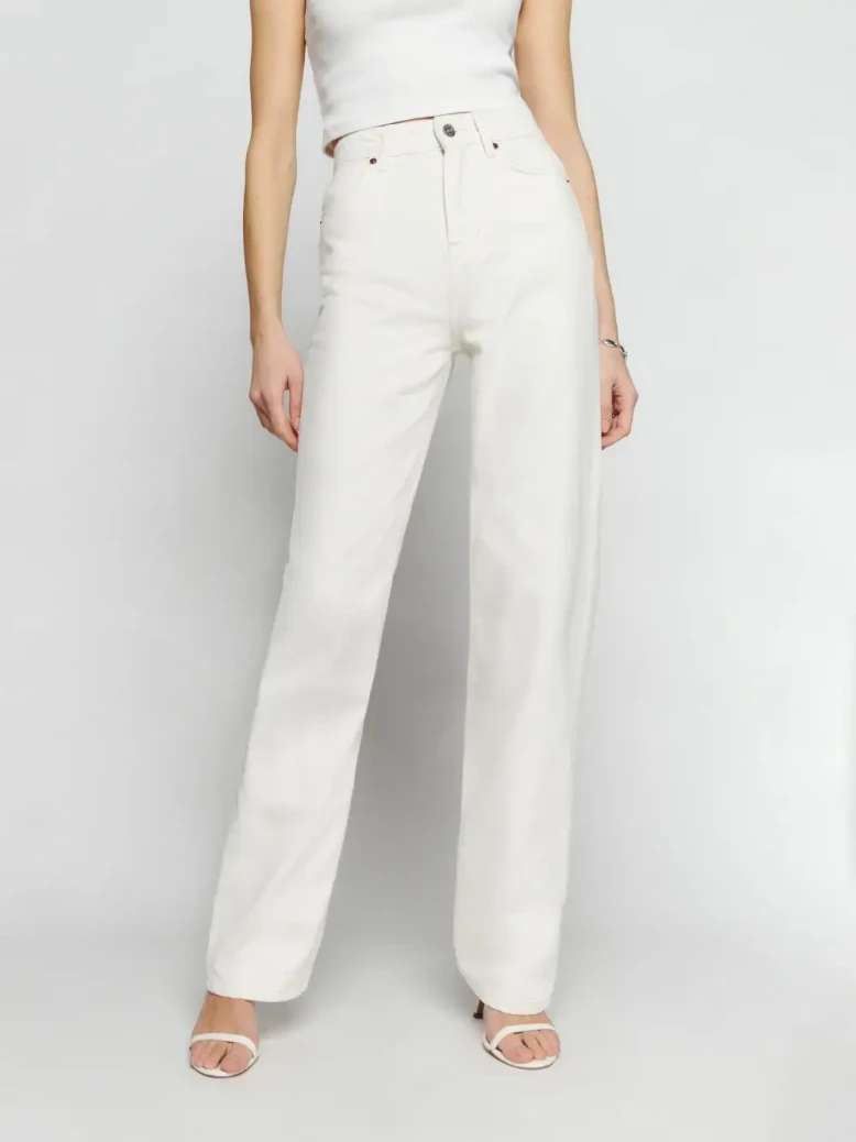 Reformation white jeans
