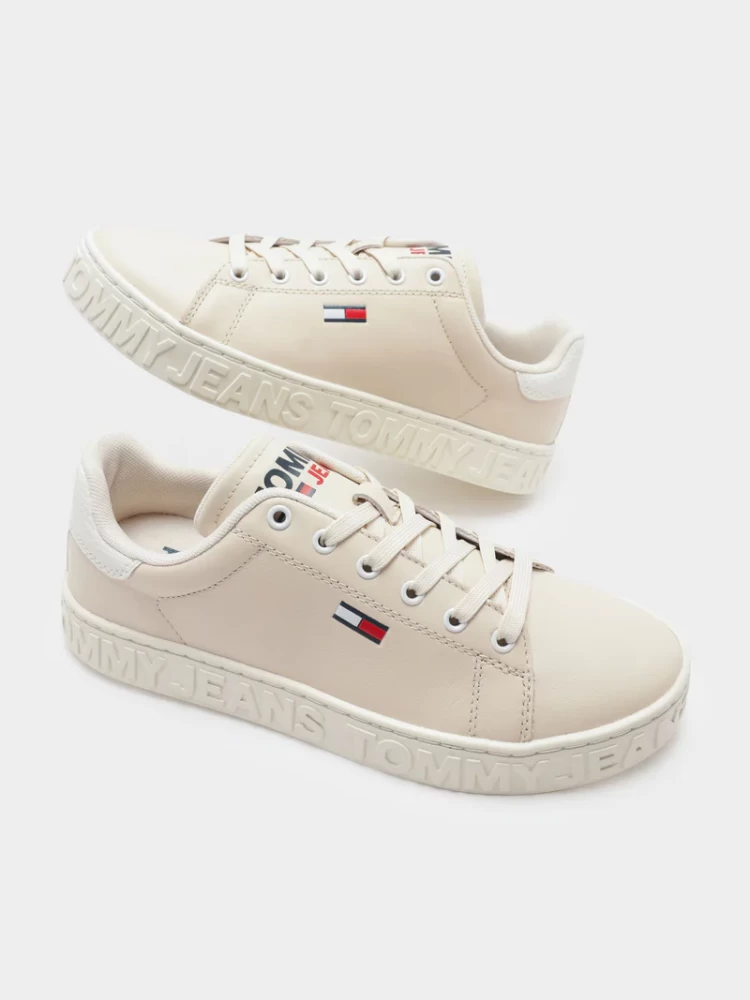 Tommy Hilfiger Leather Cupsole Sneakers
