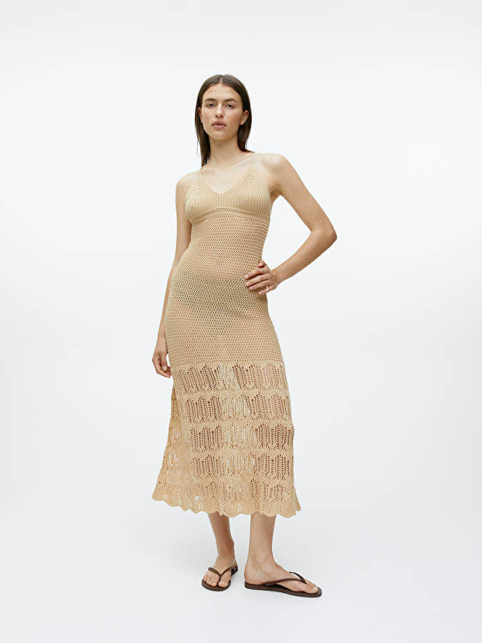 Arket Organic Cotton Crochet Dress