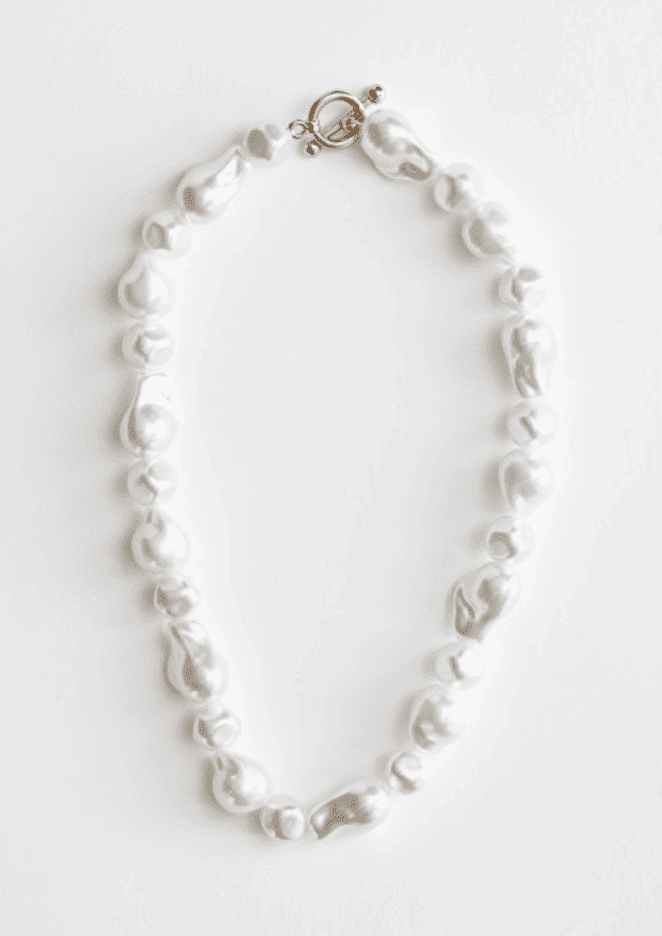 & Other Stories Organic Pearl Bead Neck