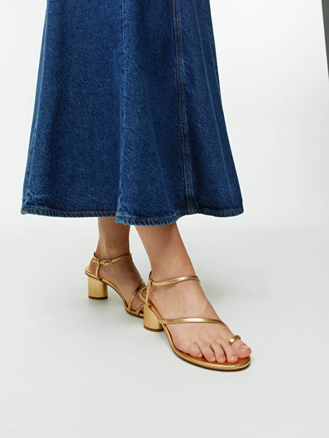 Arket gold heeled sandals