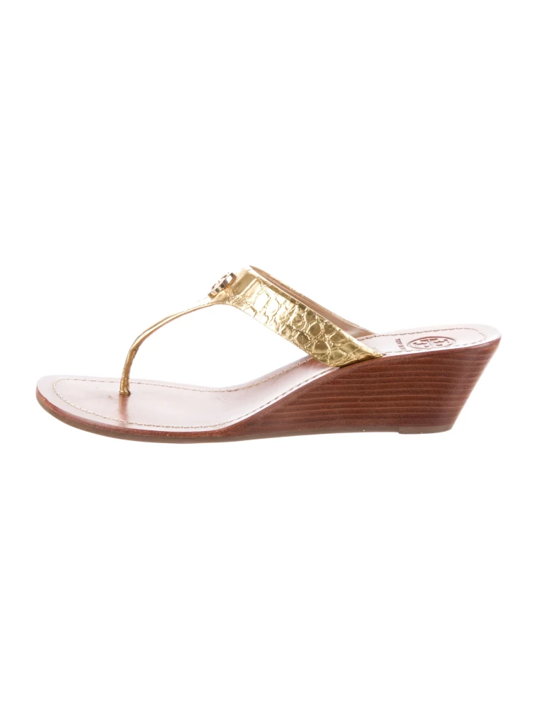 Tory Burch Gold wedge Sandals