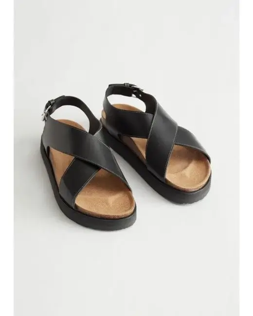 & Other Stories Criss Cross Leather Sandal