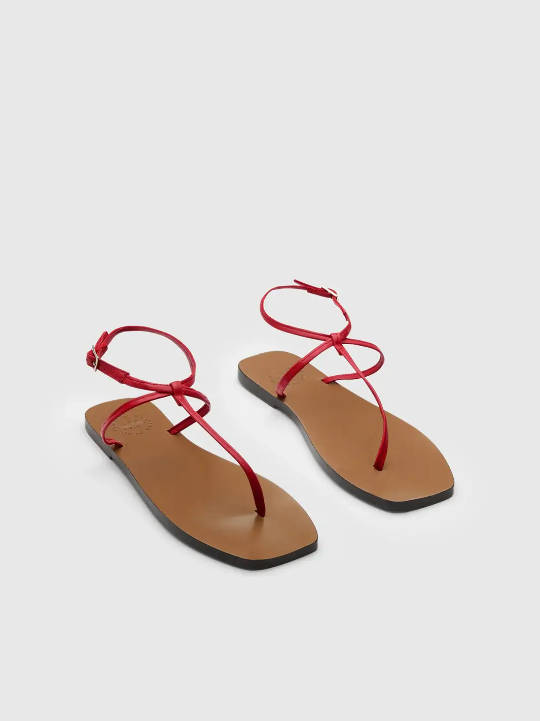 ATP Atelier red alassio nappa sandals