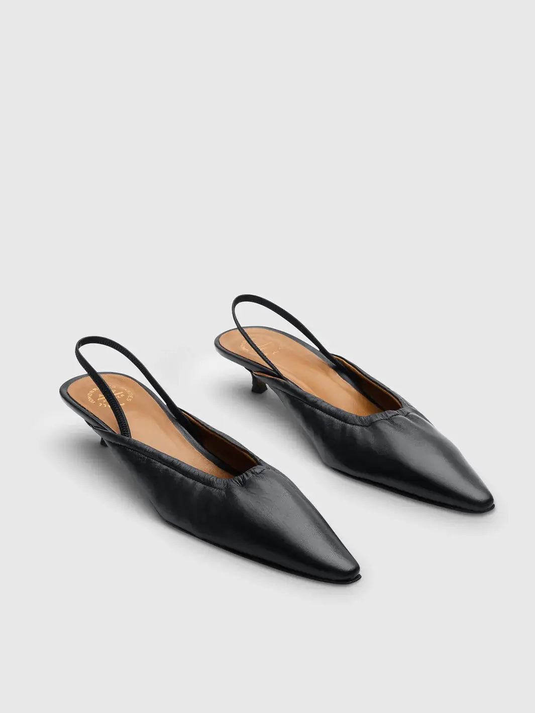 ATP black slingback heels