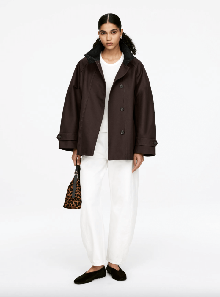 Arket brown trench jacket