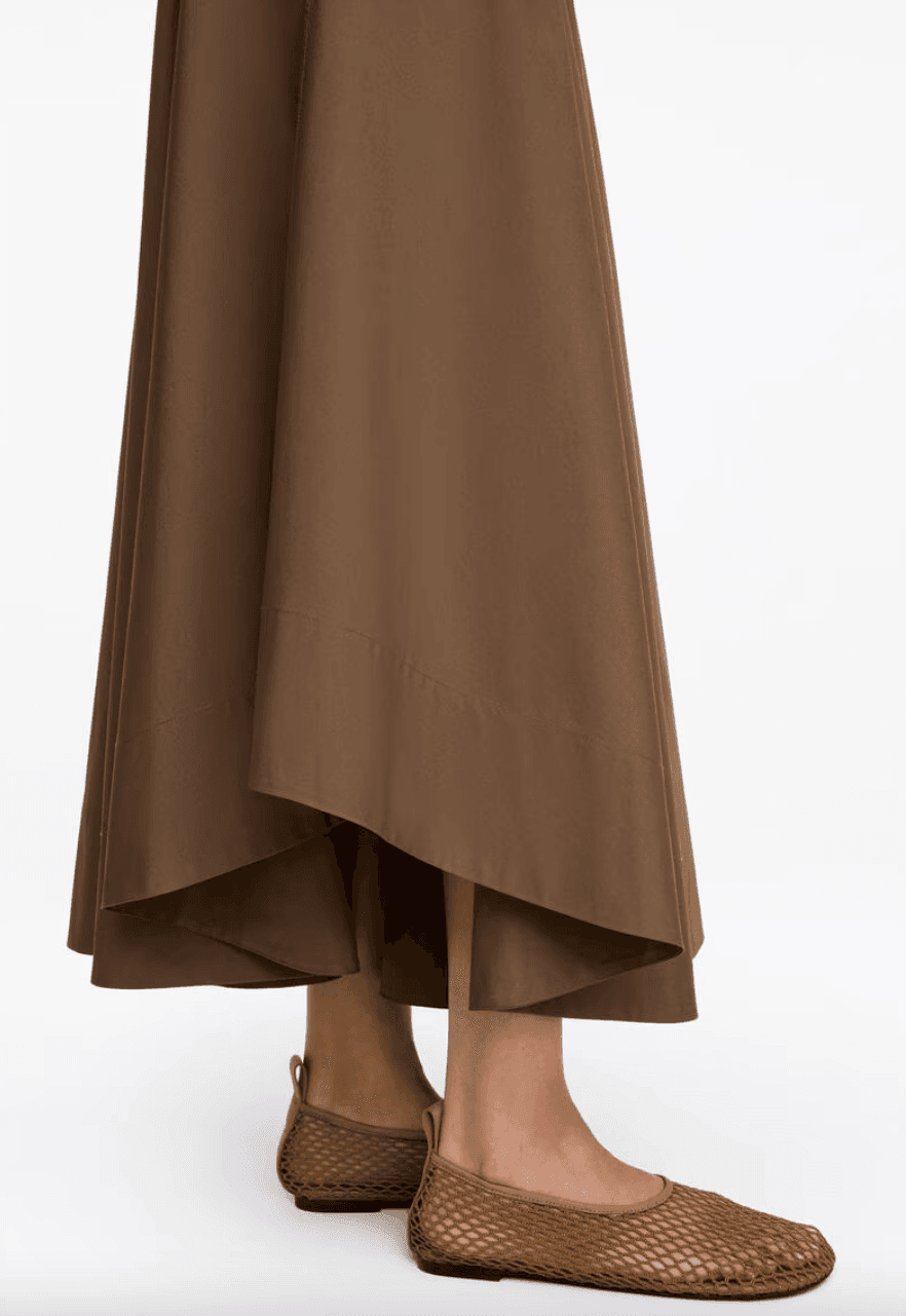 Arket dark beige olive mesh ballet flats