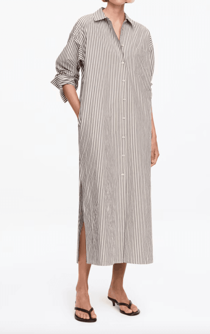 Arket stripe shirt dress