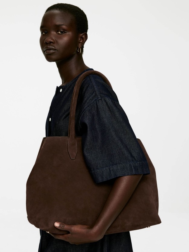 Arket brown suede bag