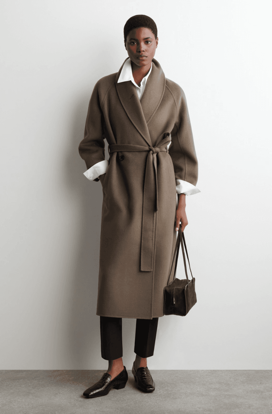 COS brown belted coat