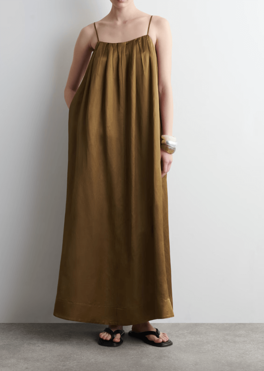 COS pleated maxi dress