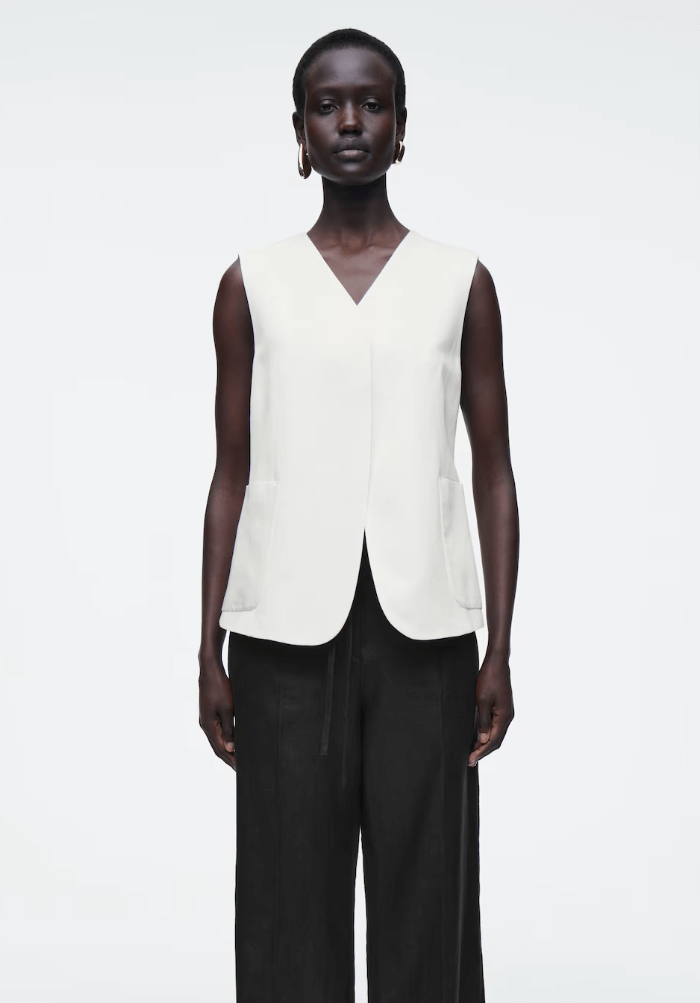 COS white waistcoat