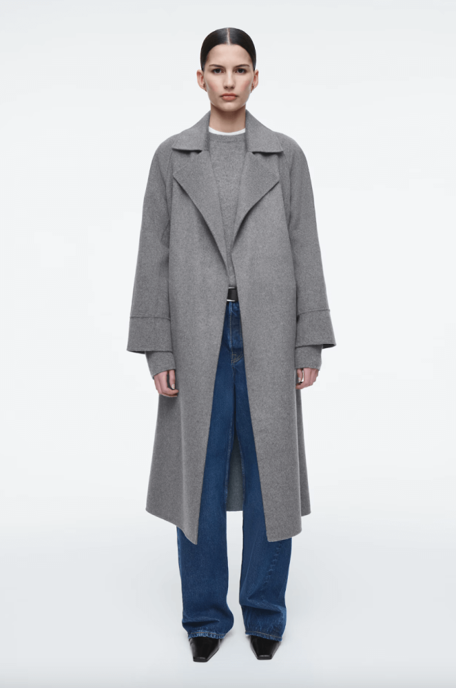 COS belted grey coat