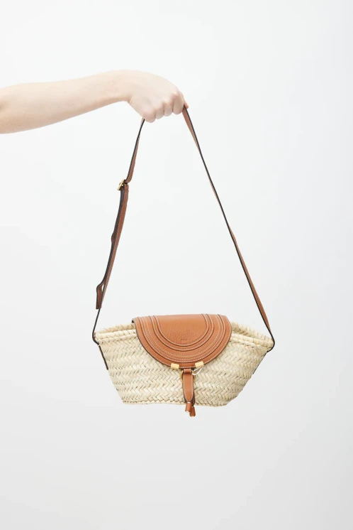 Chloe brown basket bag