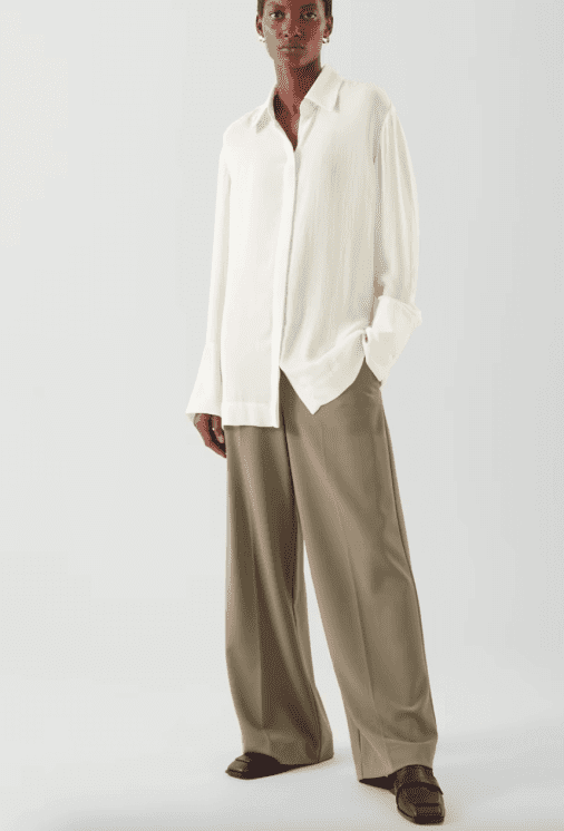 COS RELAXED-FIT CREPE SHIRT
