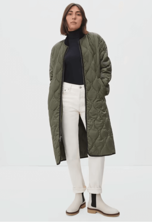 Everlane ReNew long liner quilted coat