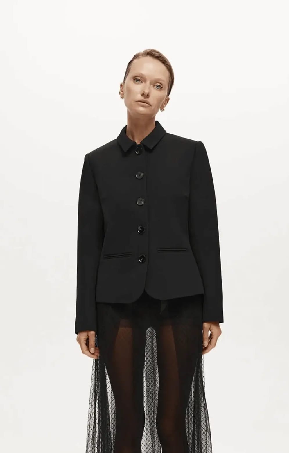 Harris Tapper black bardot blazer