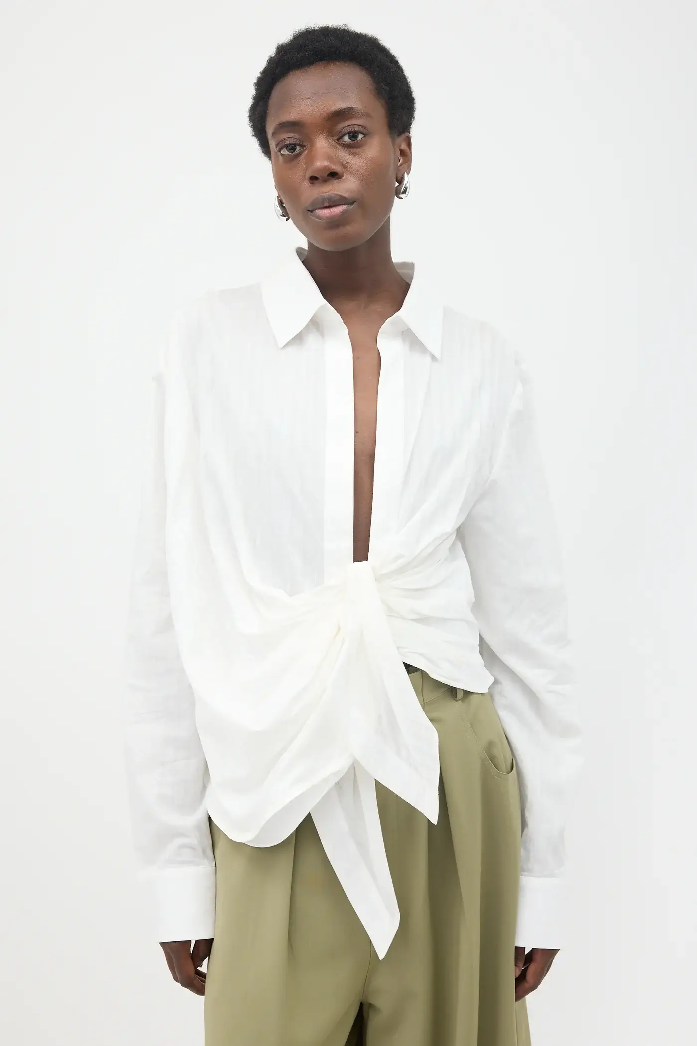 Jacquemus ruched shirt