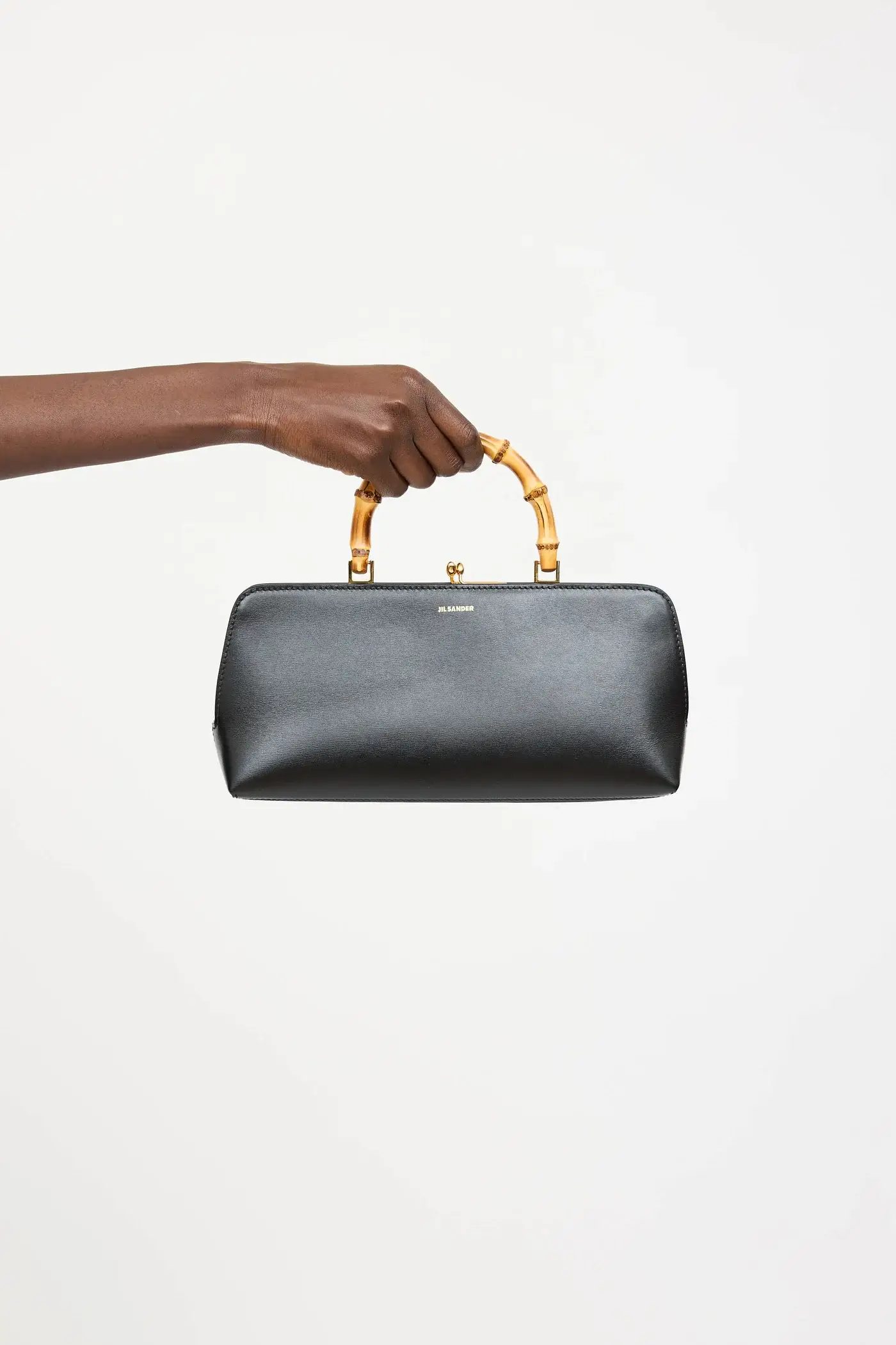 Jil Sander black Goji Bamboo Handle Bag