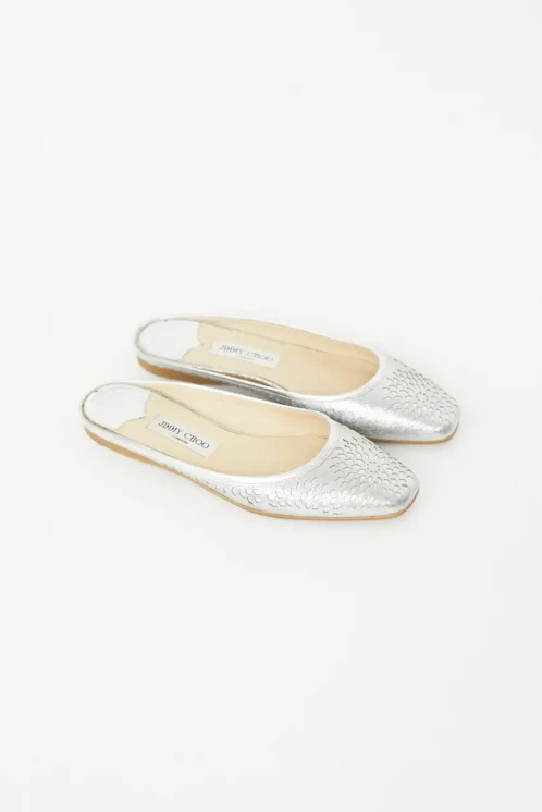 Jimmy Choo silver flats