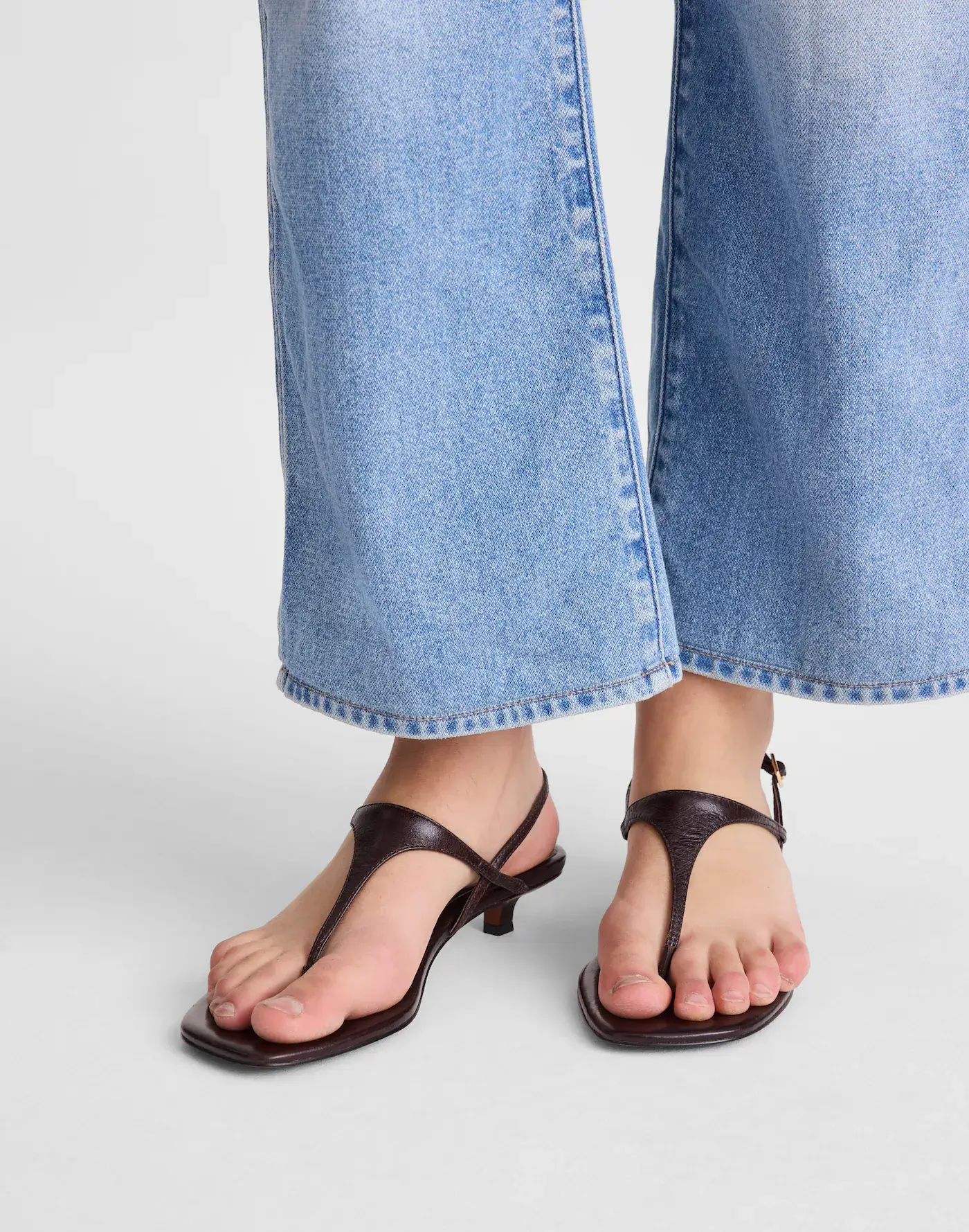 Madewell brown kitten heel sandals